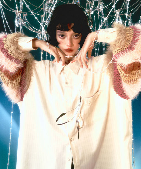 Knit Sleeve Blouse